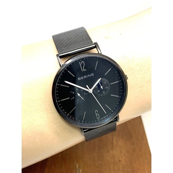 Bering Men's Watch 14240-223 Quartz Slim Black Dial Stainless Steel 40mm - Picture 10 of 13